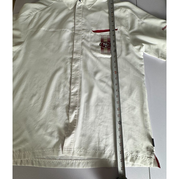Onfield Reebok NFL San Francisco SF 49ers Snap Front Polyester Camp Shirt Large - Picture 10 of 10
